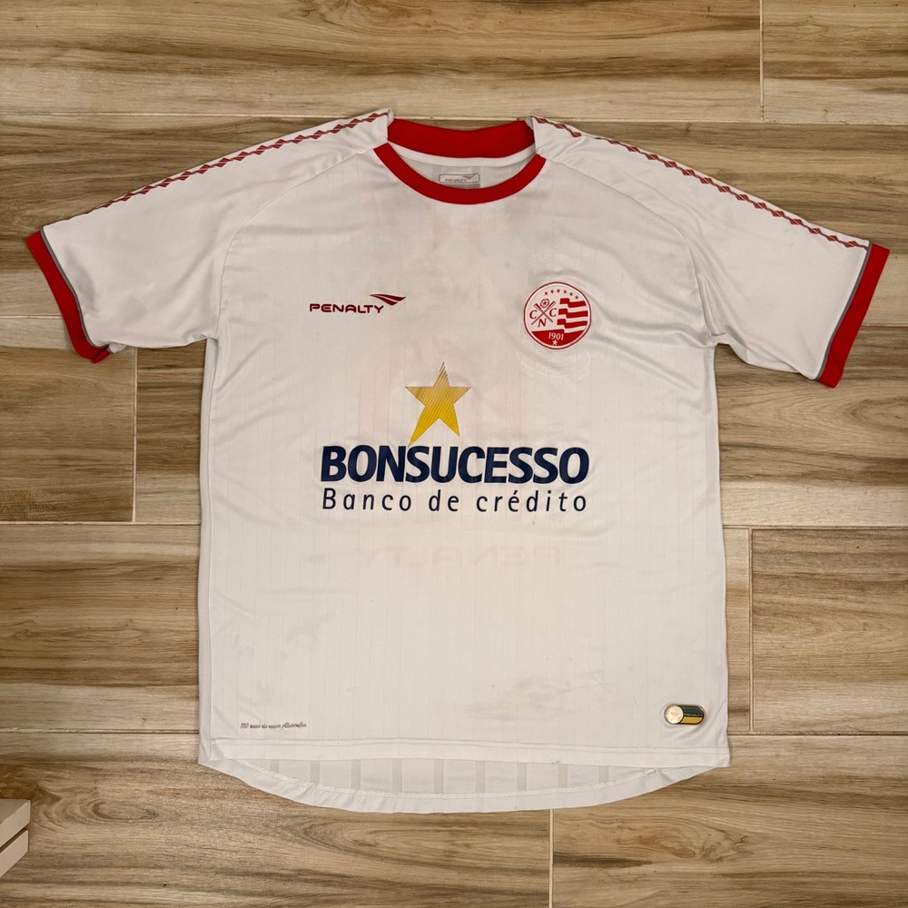 Penalty Clube Nautico Capibaribe 2011 Away Jersey White Red Soccer Shirt XXL 10